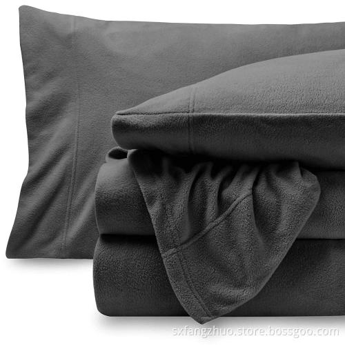 Super Soft Microfiber Plush Fleece Bed Sheet